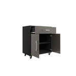 Lunde Mobile Garage Storage Cabinet - Grey Gloss