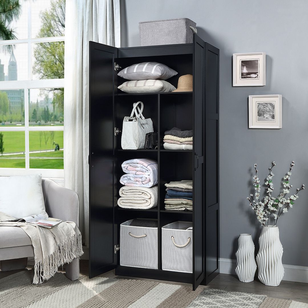 Klinte Storage Closet - Black
