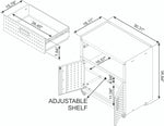 Maximus 31.5" Mobile Garage Cabinet with Drawer/Shelves - White