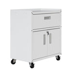 Maximus 31.5" Mobile Garage Cabinet with Drawer/Shelves - White