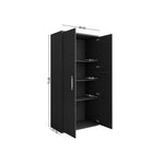 Lunde Storage Cabinet - Matte Black - Set of 3