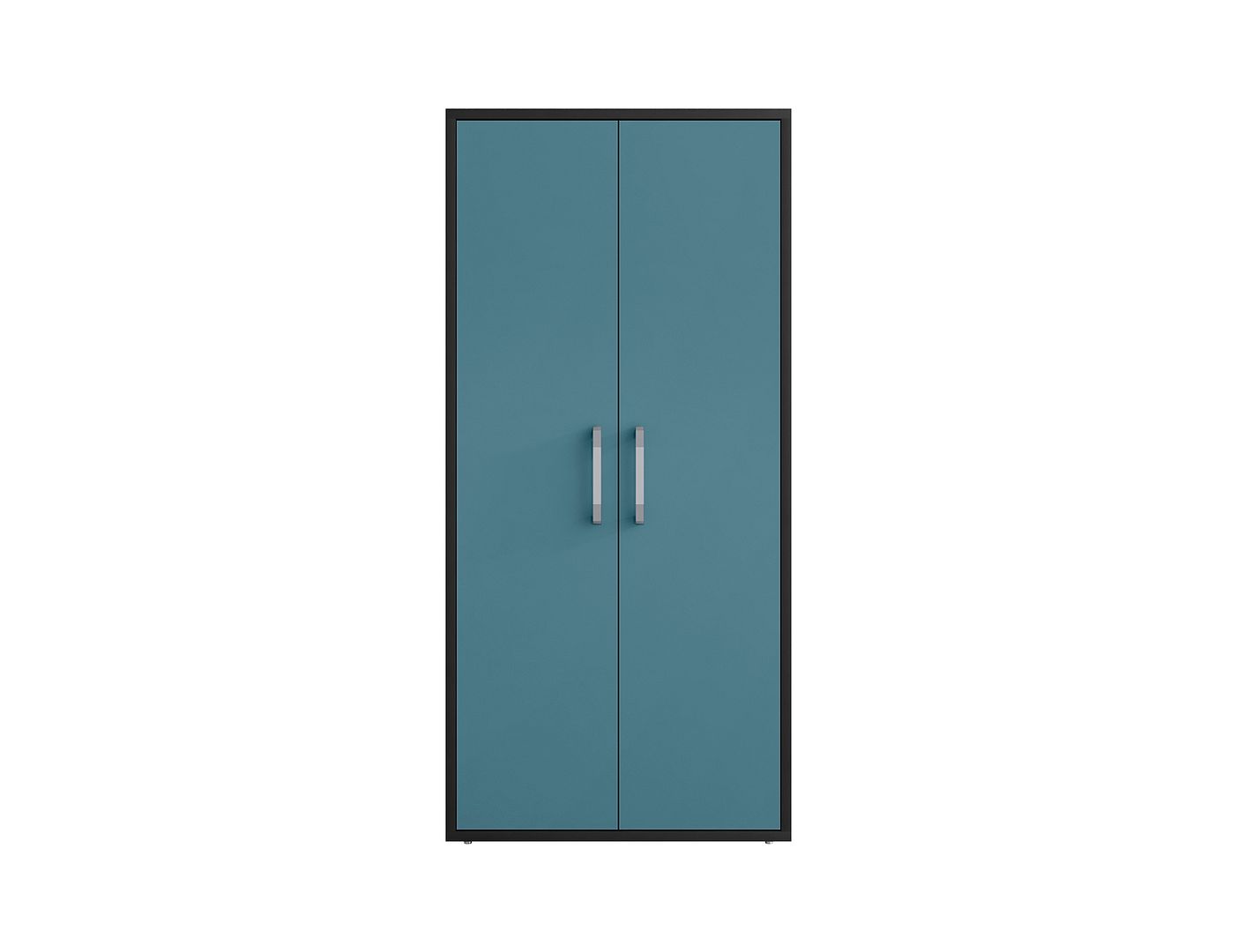 Lunde Storage Cabinet - Matte Black/Aqua Blue - Set of 3