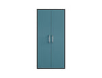 Lunde Storage Cabinet - Matte Black/Aqua Blue - Set of 3