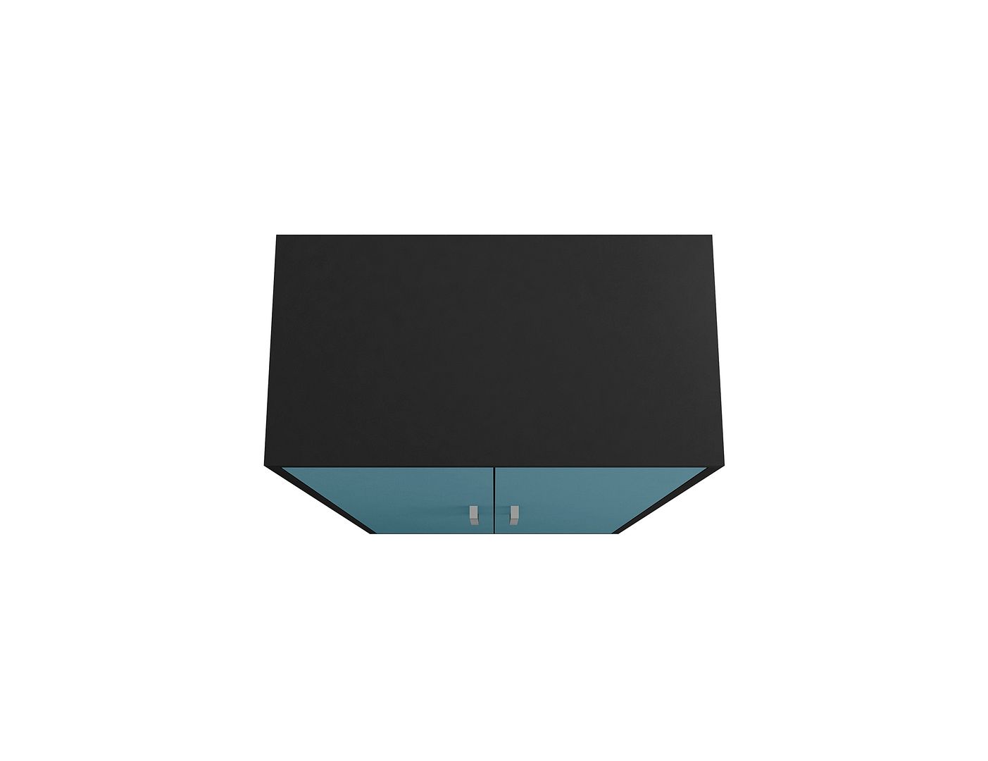 Lunde Storage Cabinet - Matte Black/Aqua Blue - Set of 3