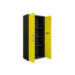 Lunde Storage Cabinet - Matte Black/Yellow - Set of 3