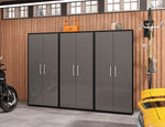 Lunde Storage Cabinet - Matte Black/Grey - Set of 3