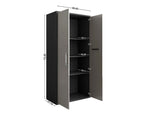 Lunde Storage Cabinet - Matte Black/Grey - Set of 3