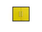 Lunde Floating Garage Cabinet - Matte Black/Yellow - Set of 3