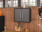 Lunde Floating Garage Cabinet - Matte Black/Grey - Set of 3