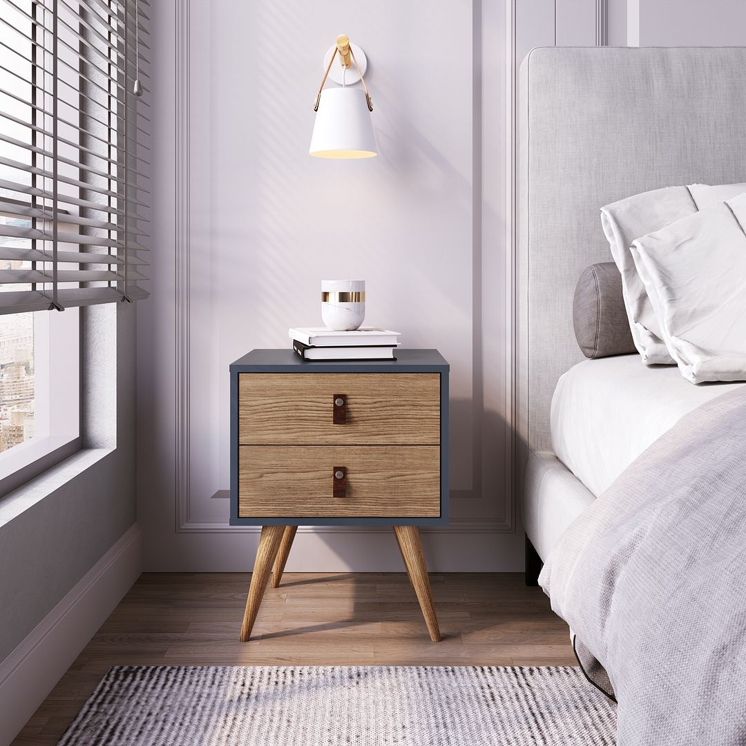 Torsted Nightstand - Blue/Nature