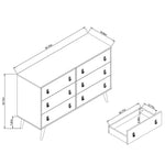 Torsted Double Dresser - White