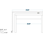Moling Nested Swivel Desk - White