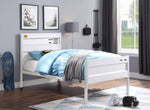 Konto Industrial Twin Bed - White