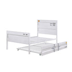 Konto Industrial Twin Bed - White