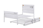 Konto Industrial Twin Bed - White