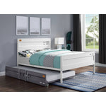Konto Industrial Full Bed - White