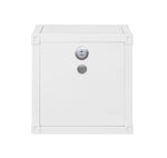Konto Industrial Nightstand - White