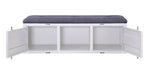 Konto Industrial Storage Bench - White/Grey