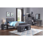 Konto Industrial Office/Vanity Desk - Gunmetal Grey