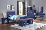Konto Industrial Tall Wardrobe - Blue
