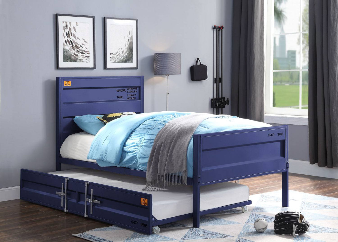 Konto Industrial Full Bed - Blue