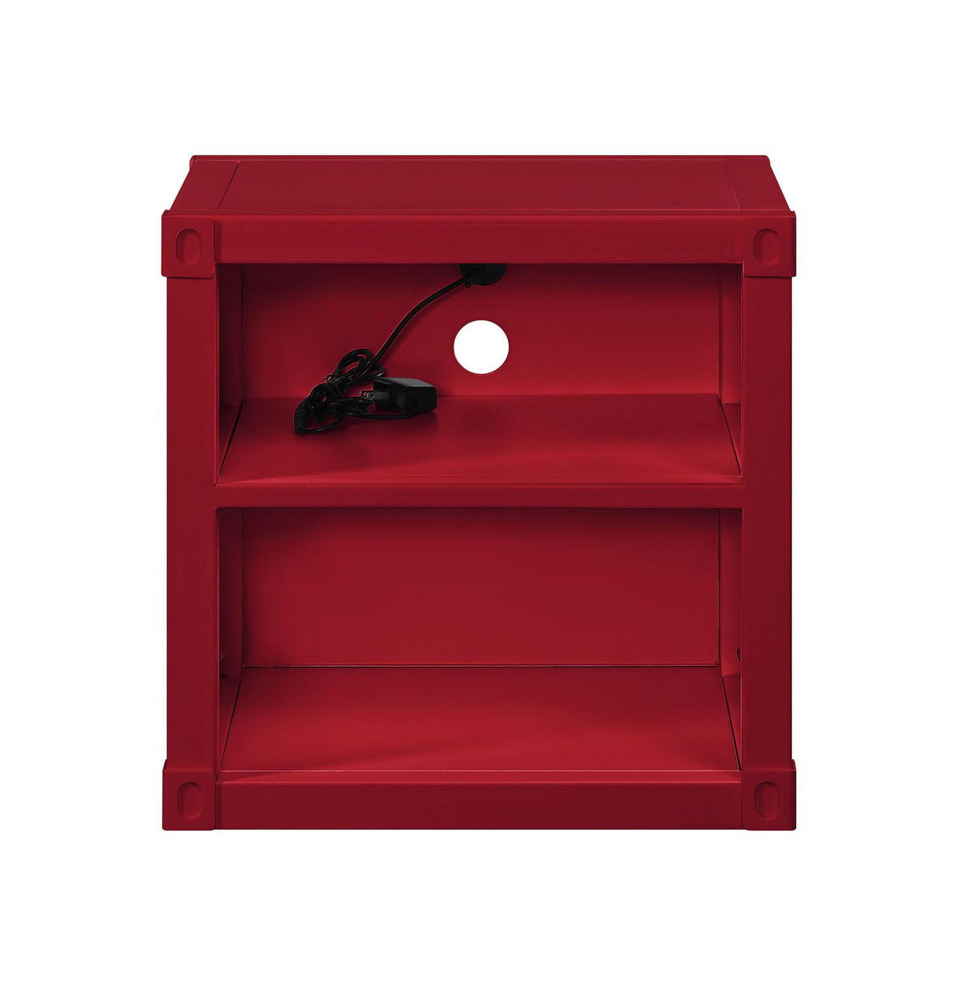Konto Industrial Nightstand - Red