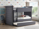 Jamboree Twin Bunk Bed with Trundle â€“ Grey