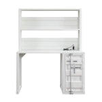 Konto Industrial Desk and Hutch - White