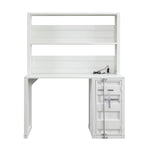 Konto Industrial Desk and Hutch - White