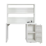 Konto Industrial Desk and Hutch - White