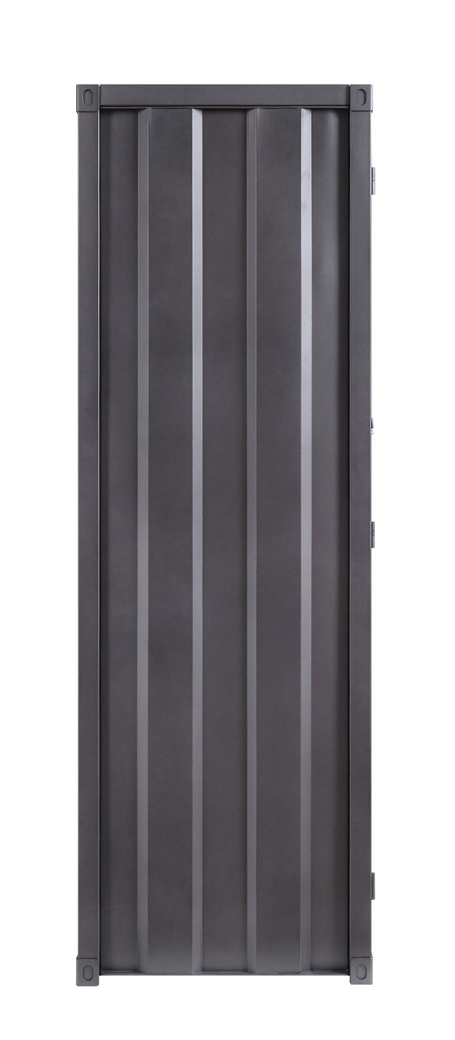 Konto I Industrial Tall Wardrobe - Gunmetal Grey