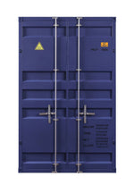 Konto Industrial Twin Bunk Bed with Trundle - Blue