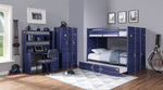Konto I Industrial Tall Wardrobe - Blue