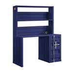 Konto Industrial Desk and Hutch - Blue