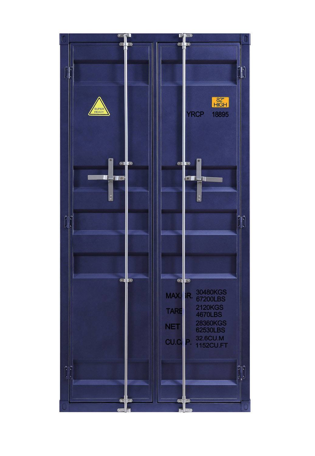 Konto I Industrial Tall Wardrobe - Blue