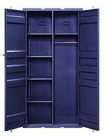 Konto I Industrial Tall Wardrobe - Blue