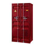 Konto I Industrial Tall Wardrobe - Red