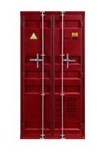 Konto I Industrial Tall Wardrobe - Red