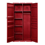 Konto I Industrial Tall Wardrobe - Red