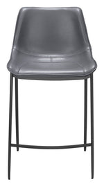 Teglberg Counter Height Stool - Dark Grey/Black - Set of 2