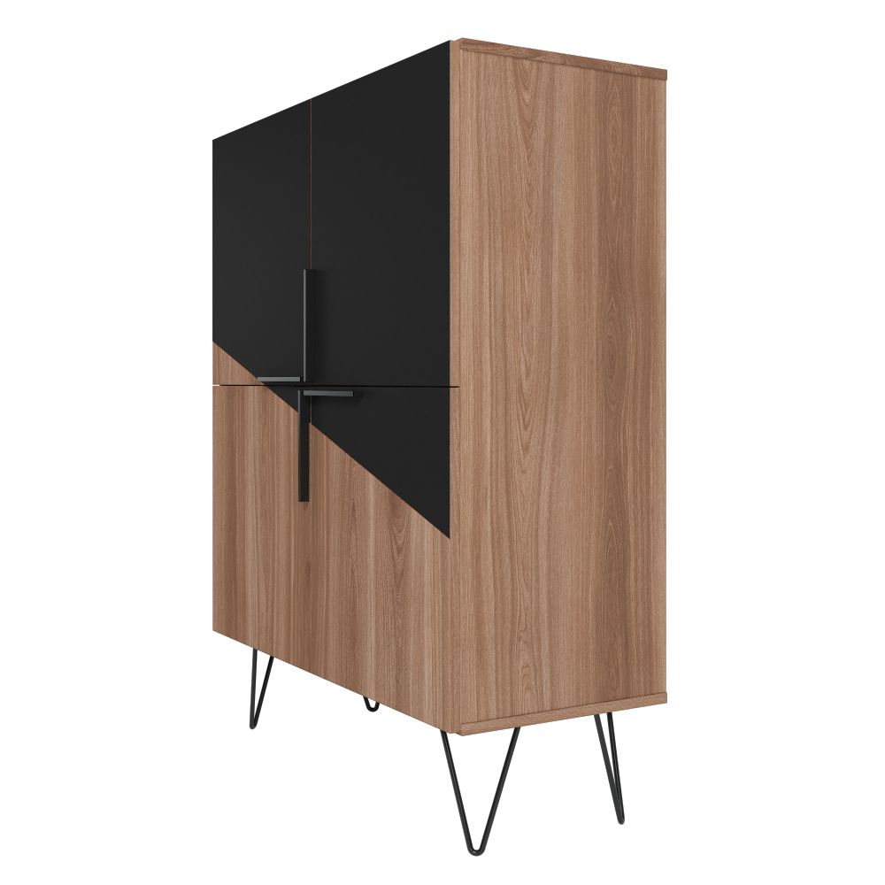 Velling Low Cabinet - Brown/Black