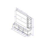 Norup 71" Entertainment Centre - Grey Gloss