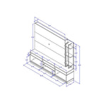 Norup 85" Entertainment Centre - Grey Gloss
