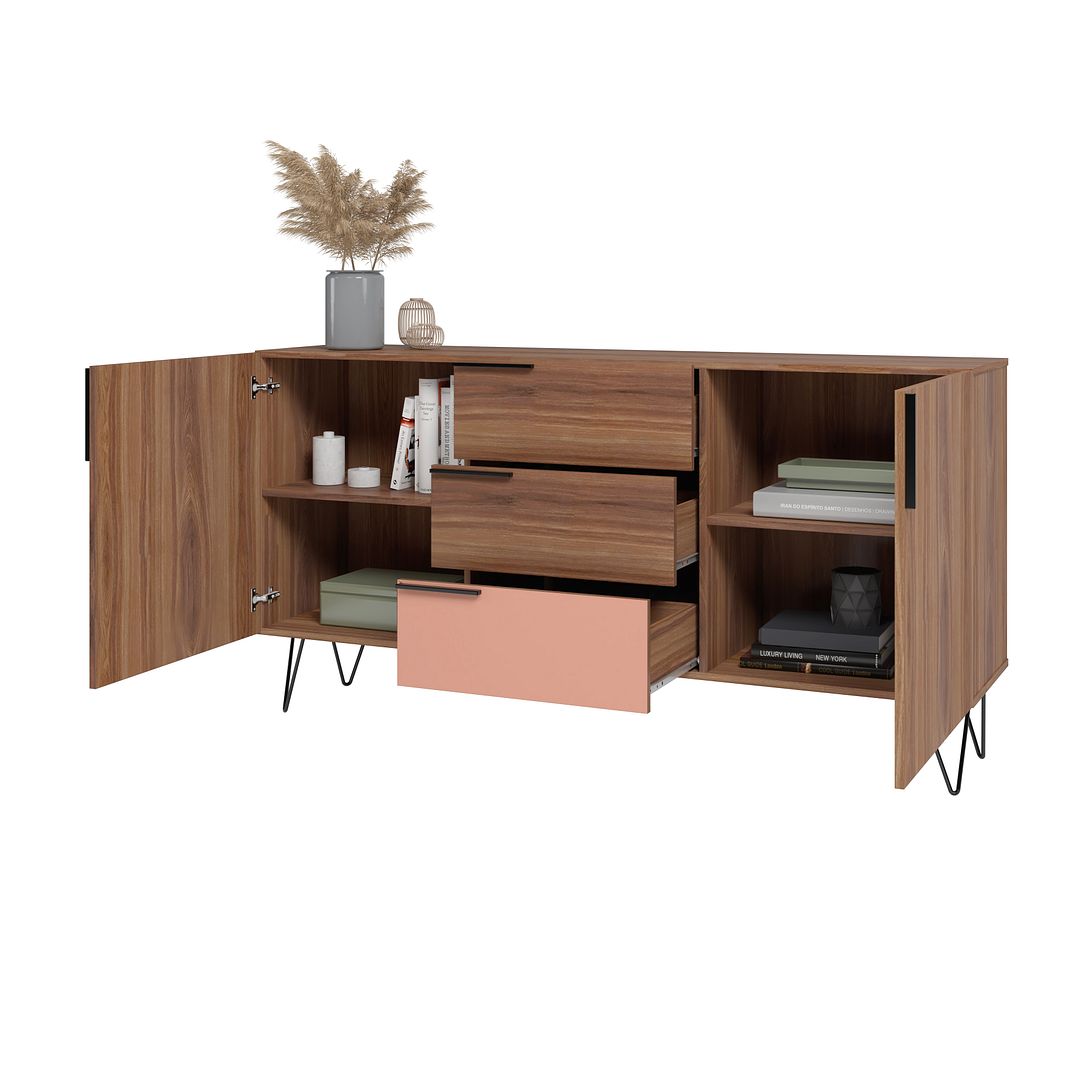 Velling 63" Sideboard - Brown/Pink