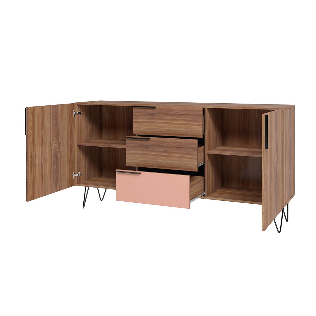 Velling 63" Sideboard - Brown/Pink