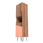 Velling Bookcase Cabinet - Brown/Pink