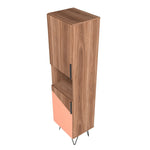 Velling Bookcase Cabinet - Brown/Pink