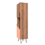 Velling Bookcase Cabinet - Brown/Pink