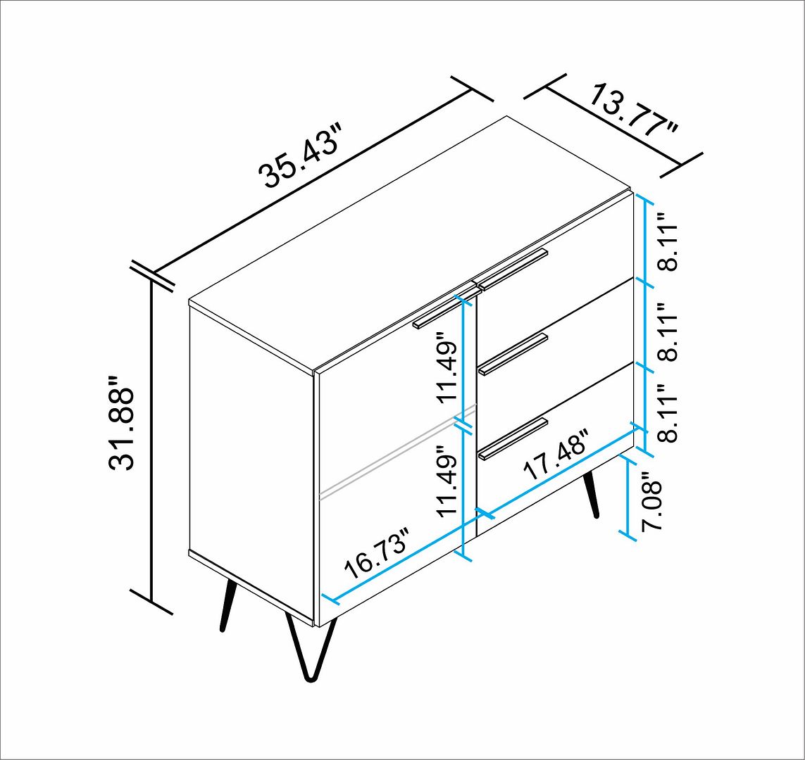 Velling Dresser -  White