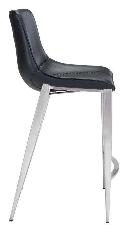 Teglberg Counter Height Stool - Black/Silver - Set of 2